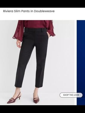 Loft Riviera Slim Pants in Black